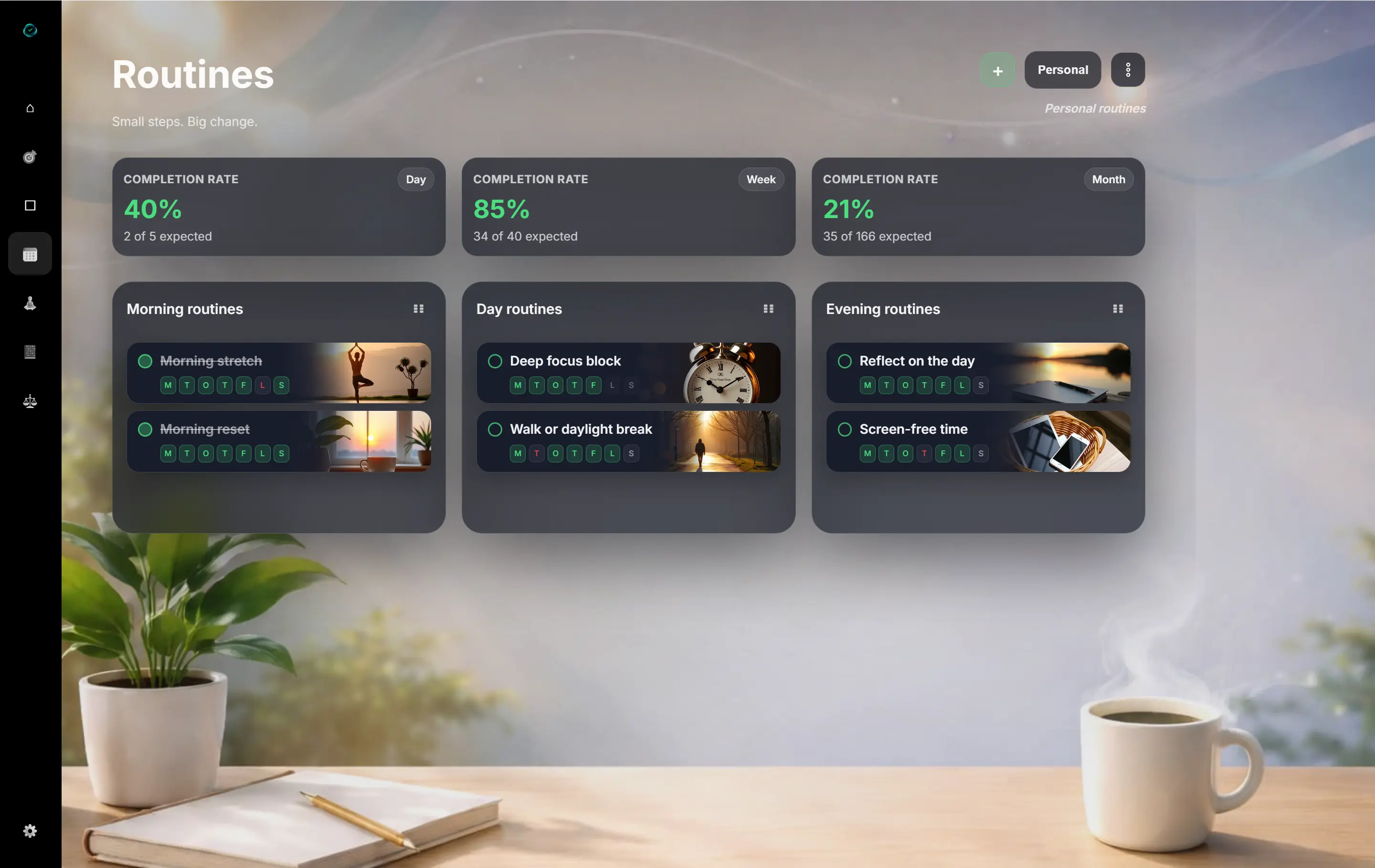 EasyLife.ai daily routines — morning and evening habits that protect energy and optimize productivity