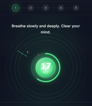 Calm visualization interface for goal reinforcement