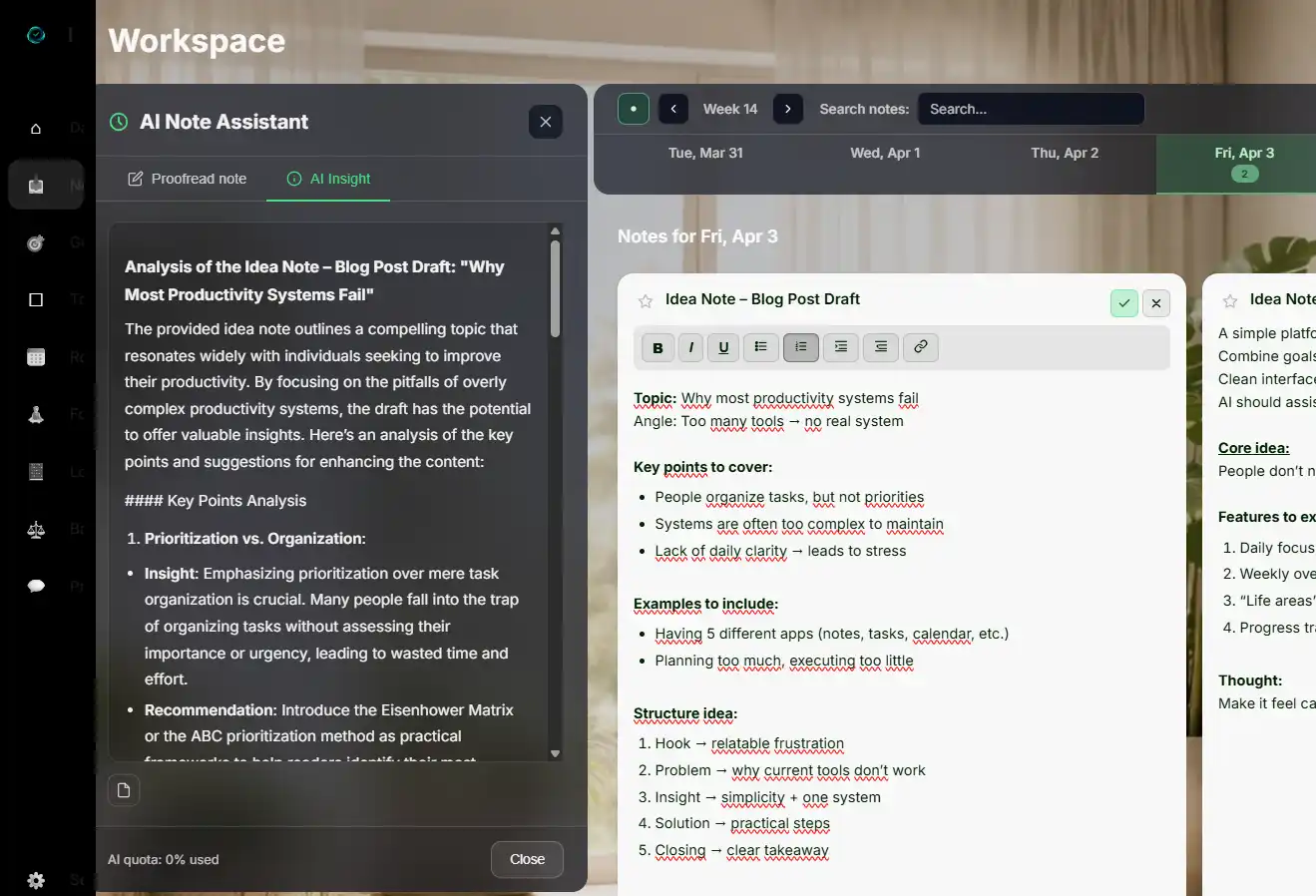 Notes — alternative view