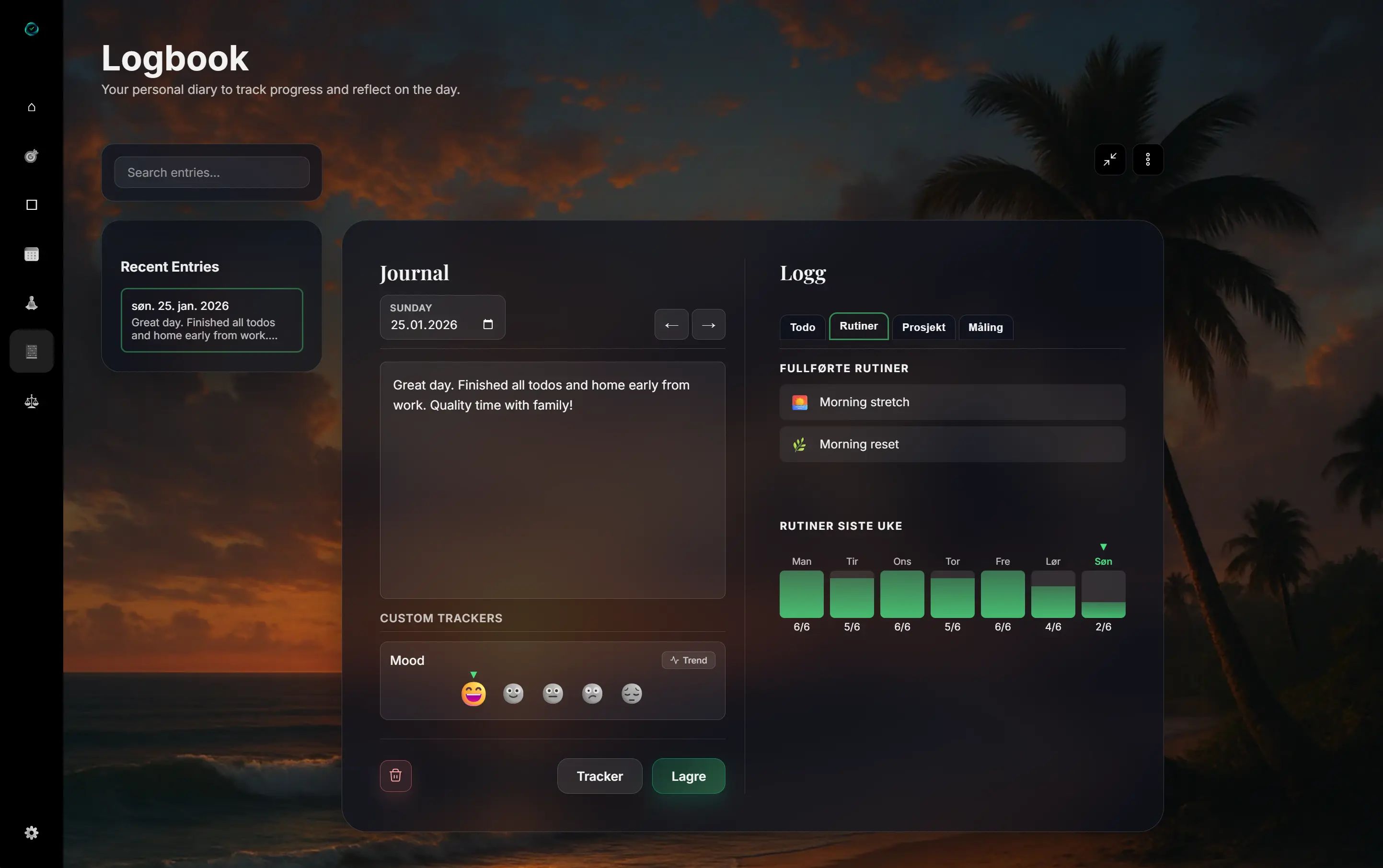 Activity journal and automatic logbook