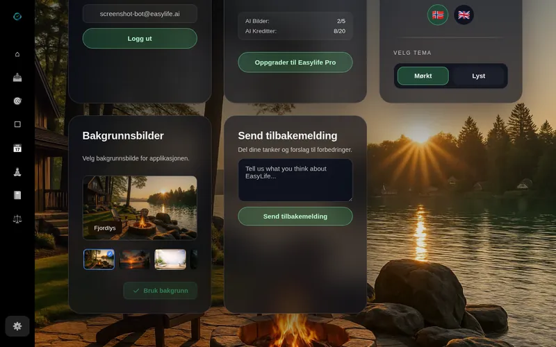 Feedback form and suggested improvements list in EasyLife settings